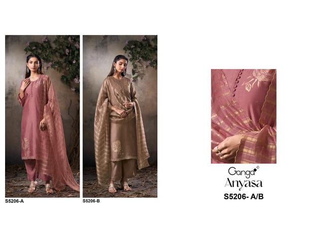 Ganga anyasa 5206 wholesale dress materials in surat with price